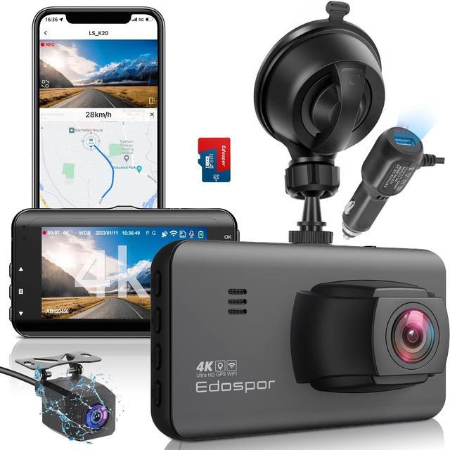 Dash Cam Front and Rear Dash Camera WiFi/APP Control Car Camera Dash Cam  with 64G Card 2.5K Front Dash Cam+1080P Rear Dashcams with Super Night