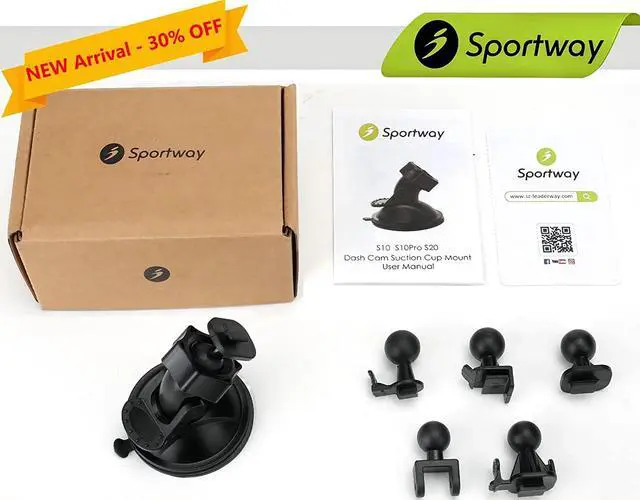 Alt view image 5 of 5 - S10 Suction Cup Dash Cam Mount Holder with 6+pcs Joints for Rove APEMAN CHORTAU Roav Nexar  YI  Old Shark KDLINKS Falcon Zero... Most Car Dash Cameras