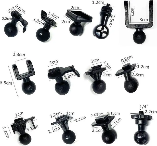 Alt view image 4 of 6 - Dash Camera Suction Cup Mount Dashcam Mounts Holder with 13 Ball Joints Adapter for Vehicle Video Recorder Windshield & Dashboard for Dash Car DVR Camera GPS