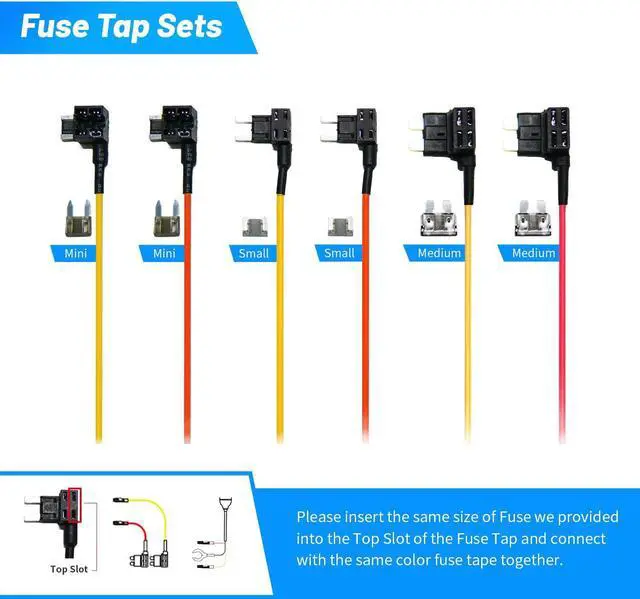 Alt view image 4 of 7 - Dash Cam Hardwire Kit, Compatible for Mola N3 Pro/ Z50 Dash Cam/Mini 5 Dash Cam/ Z40 Dash Cam Hard Wire Kit Fuse for Dashcam in Type-C Port, Plozoe 12V-24V to 5V Car Dash Camera Charger