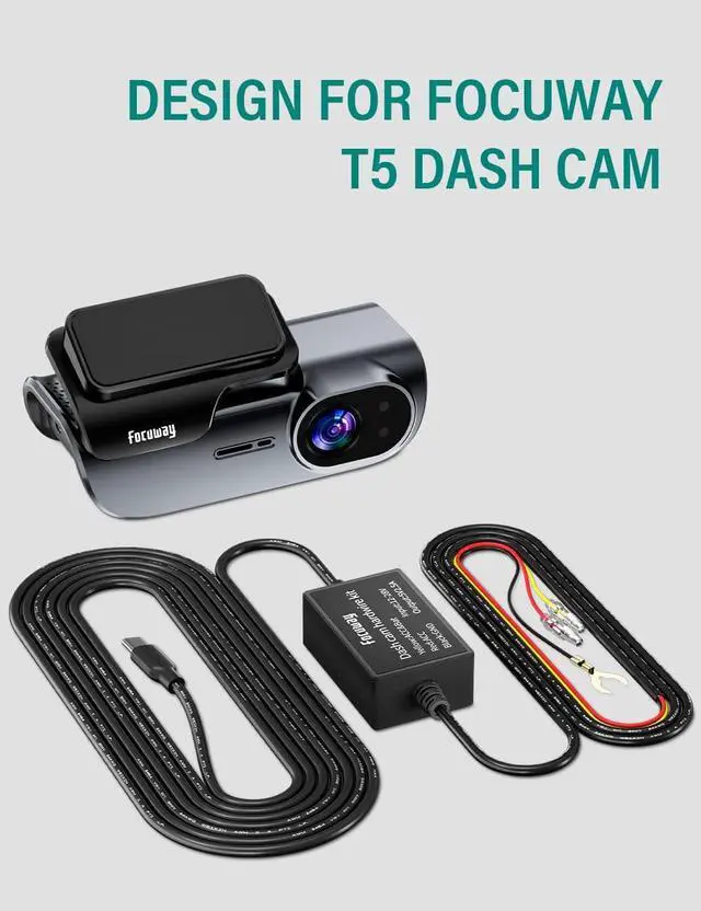 Alt view image 6 of 7 - Dash Cam Hard Wire Kit for FOCUWAY T5/ T5 Pro/ T6/ D2 Duo/ D4 Duo Model, 4 Meter Dashboard Camera Car Charger Cable Kit 12V- 24V to 5V, Power Adapter with LP/Mini/ATO/Micro2 Fuse for Dash Cam
