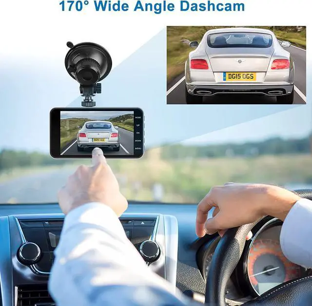 Alt view image 6 of 6 - Dash Cam Front and Rear, Dual Car Camera with 32G SD Card 4''IPS Touch Screen, 1080P Dashboard Camera for Cars & Trucks, Waterproof Rear Cam, WDR G-Sensor/Night Vision/Parking Monitor.
