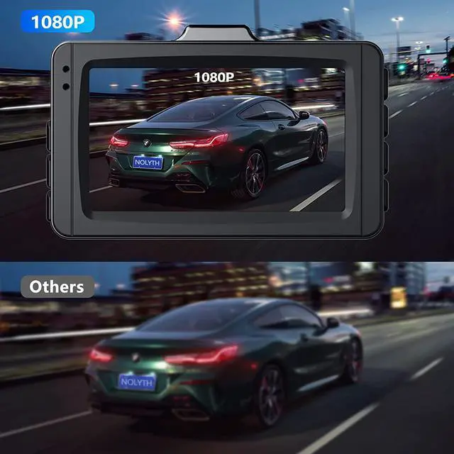 Alt view image 5 of 7 - Dash Cam Front, 1080P Full HD Dash Camera for Cars, 3" LCD Dash Cams for Cars, Free 32G SD Card, F2.0 Glass Lens, WDR, Night Vision, Parking Monitor