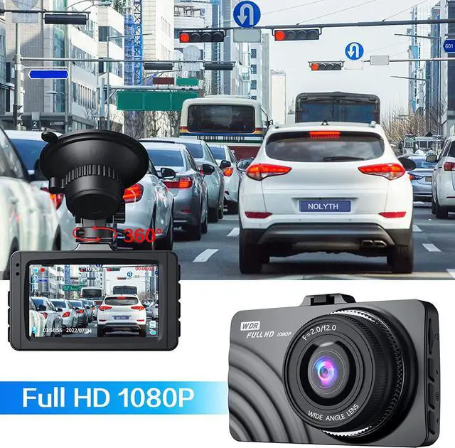 Alt view image 4 of 7 - Dash Cam Front, 1080P Full HD Dash Camera for Cars, 3" LCD Dash Cams for Cars, Free 32G SD Card, F2.0 Glass Lens, WDR, Night Vision, Parking Monitor