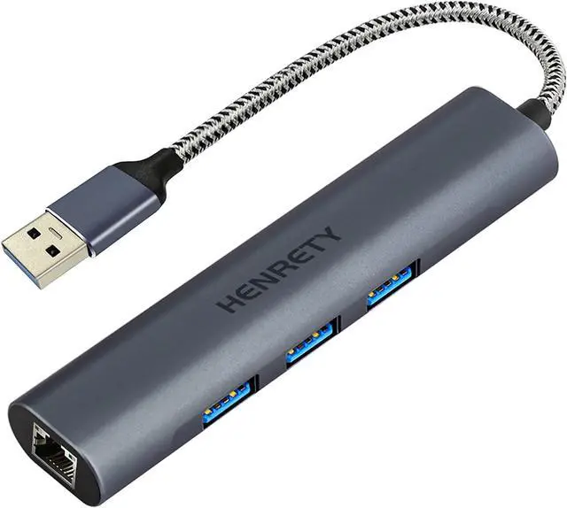 Main image of USB to Ethernet Adapter, 4-in-1 Portable Data Hub USB Splitter USB 3.0 Expander with RJ45 Gigabit Ethernet LAN Network Adapter Support Windows 10,8.1,Mac OS, Surface Pro,Linux,Chromebook and More