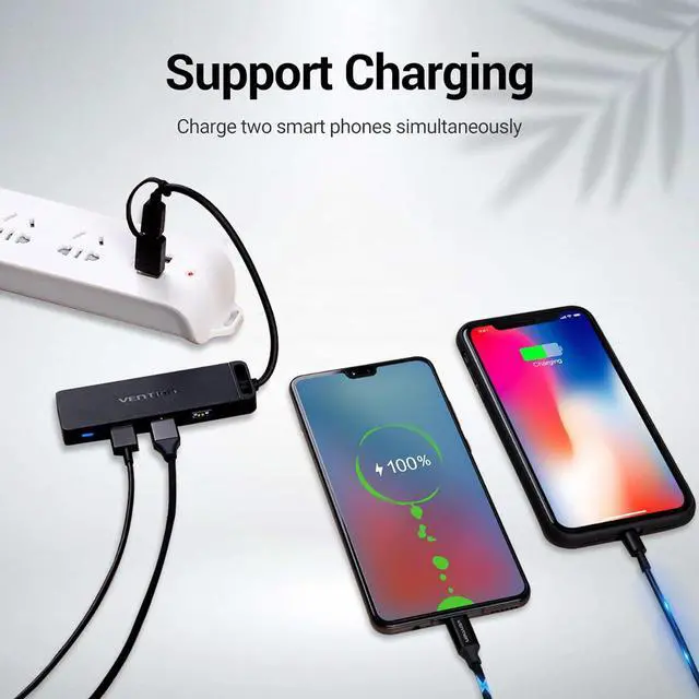 Alt view image 7 of 7 - USB Hub - USB C to USB 3.0 Hub with 4 Ports and 0.5ft Extended Cable Ultra Slim USB Splitter for MacBook Mac Pro Surface Pro PS4 XPS PC Flash Drive