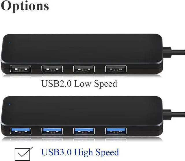 Alt view image 5 of 7 - 4 Port USB Hub,Fast USB 3.0 Hub,Portable USB Hub 3.0 with 2ft Extender Cable,Ultra Slim USB Port Expander USB Splitter for Laptop MacBook Pro Gaming PC Desktop,Notebooks,PS5