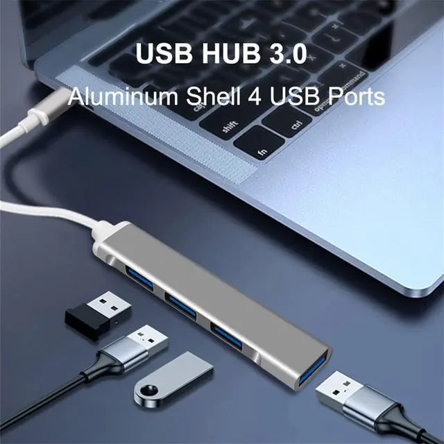 Alt view image 3 of 7 - TXY 4 Port Multi Splitter Adapte USB HUB 3.0 PC Computer Accessories USB HUB for Laptop Computer (White)
