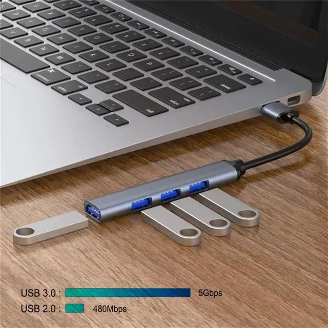 Alt view image 5 of 7 - TXY 4 Port Multi Splitter Adapte USB HUB 3.0 PC Computer Accessories USB HUB for Laptop Computer (White)