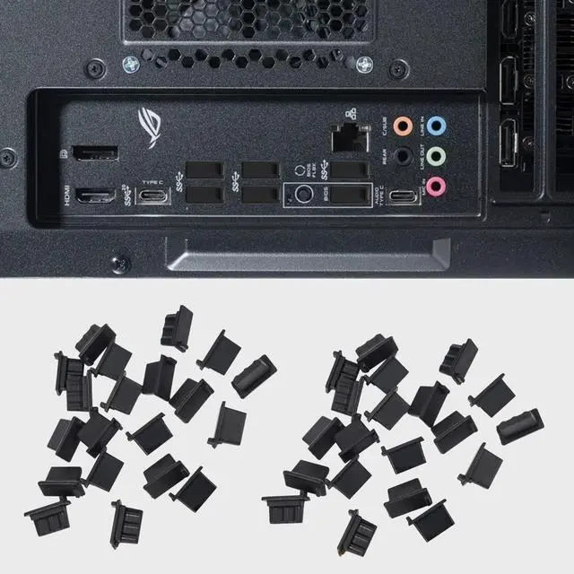 Alt view image 2 of 6 - 40PC USB A Port Cover Caps, Durable USB Cover Caps for USB Type-A Female Port, USB Dsut Cover for Desktop PC Laptop Router Hub or Other Device with USB Type-A Female Port