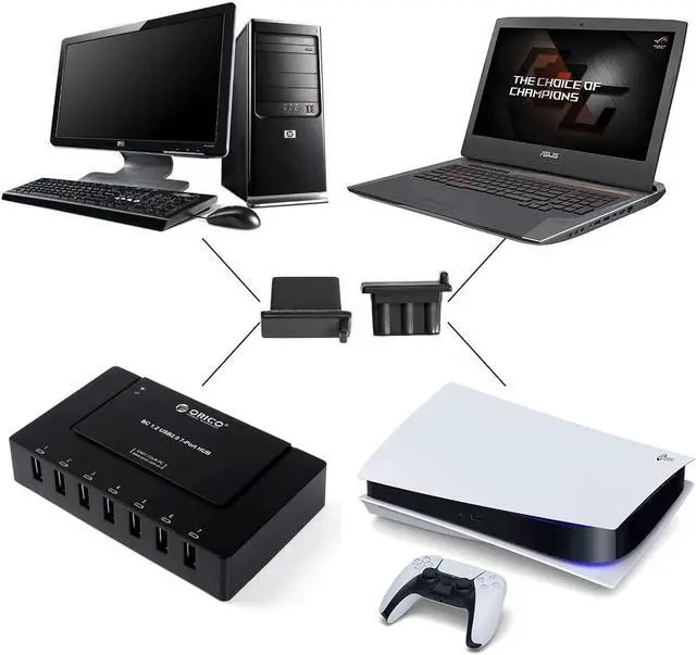 Alt view image 5 of 6 - 40PC USB A Port Cover Caps, Durable USB Cover Caps for USB Type-A Female Port, USB Dsut Cover for Desktop PC Laptop Router Hub or Other Device with USB Type-A Female Port