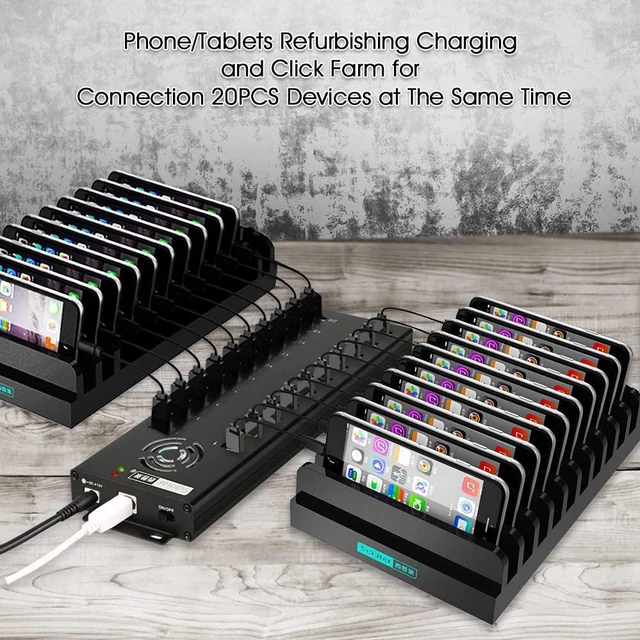 Alt view image 4 of 7 - 20 Ports Industiral USB 2.0 HUB - Powered Data and Charging Hub - 12V 10A External Power Adapter - Output of 1.2A Per USB Port - Aluminum Alloy Casing - Mouting Bracket - Led Indicator