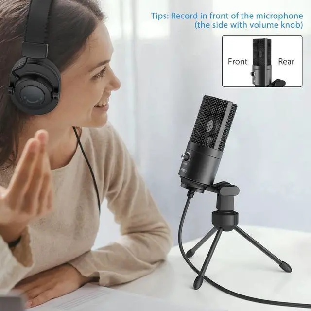 Alt view image 7 of 7 - FIFINE USB Microphone, Metal Condenser Recording Microphone for Laptop MAC or Windows Cardioid Studio Recording Vocals, Voice Overs,Streaming Broadcast and YouTube Videos-K669B