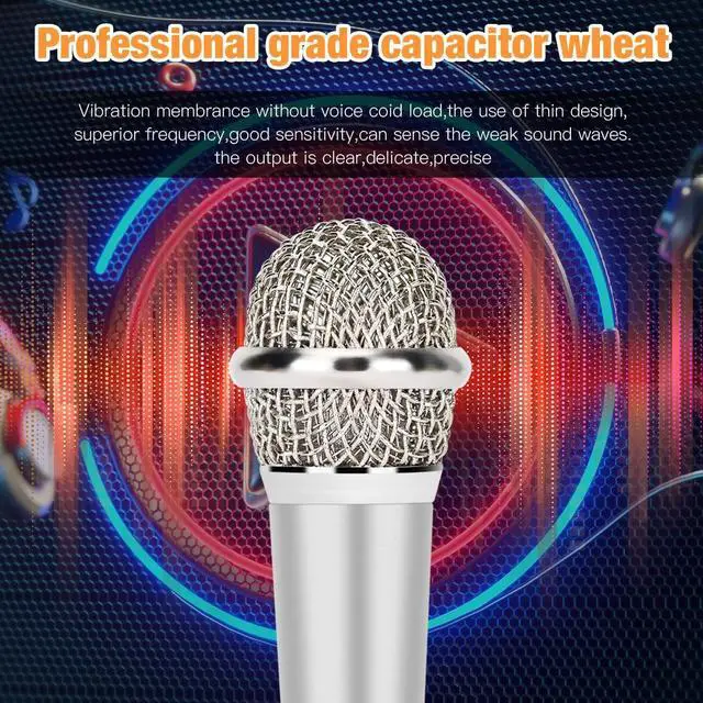 Alt view image 2 of 7 - Mini Microphone,Portable Vocal Tiny Microphone, Asmr Microphone,Phone Microphone, Mini Karaoke Microphone for Voice Recording Chatting and Singing On iPhone,Android,Laptop NotebookSilver