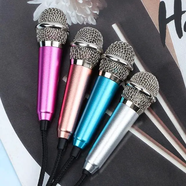 Alt view image 4 of 7 - 4Pcs Mini Microphone with Omnidirectional Stereo Mic for Voice Recording, Portable Microphone Chatting and Singing Compatible with Smartphone