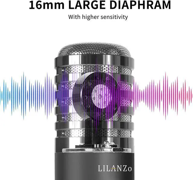 Alt view image 3 of 7 - USB Condenser Microphone for PC PS4, PS5 Streaming Singing Podcast Studio, Computer Cardioid Gaming Mic Kit for Recording YouTube with Boom Arm Stand Pop Filter, Mute Button, Volume, Echo