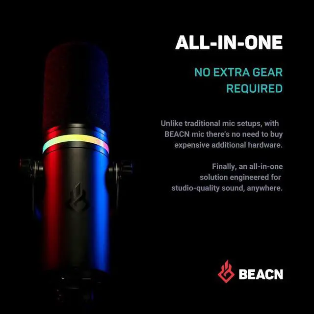 Alt view image 7 of 7 - USB Microphone for PC | Podcast and Streaming Mic for Computer | Gaming Mic for Twitch | Dynamic Mic (Dark)"