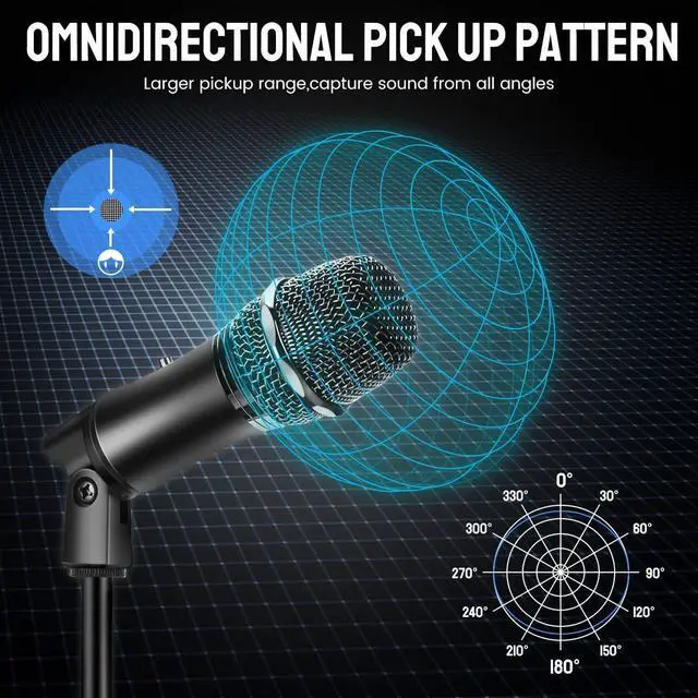 Alt view image 4 of 7 - Condenser Microphone, Vocal Optimization, USB Plug & Play Recording Microphone with Anti Slip Mic Stand Dual-Layer Pop Filter Computer Microphone for Gaming Podcasting Live Streaming YouTube