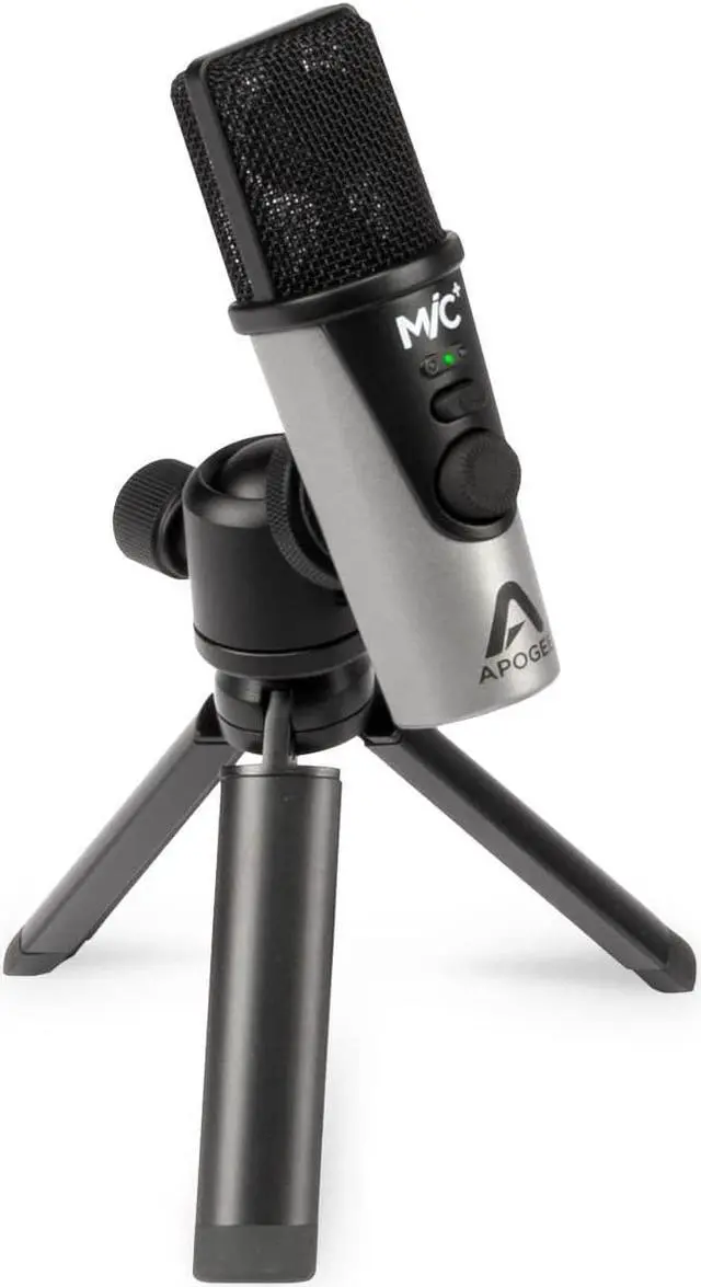 Main image of Apogee MiC Plus - Studio Quality USB Microphone with Cardioid Condenser Mic Capsule, Built In Mic Pre-Amp & Zero-Latency Headphone Output