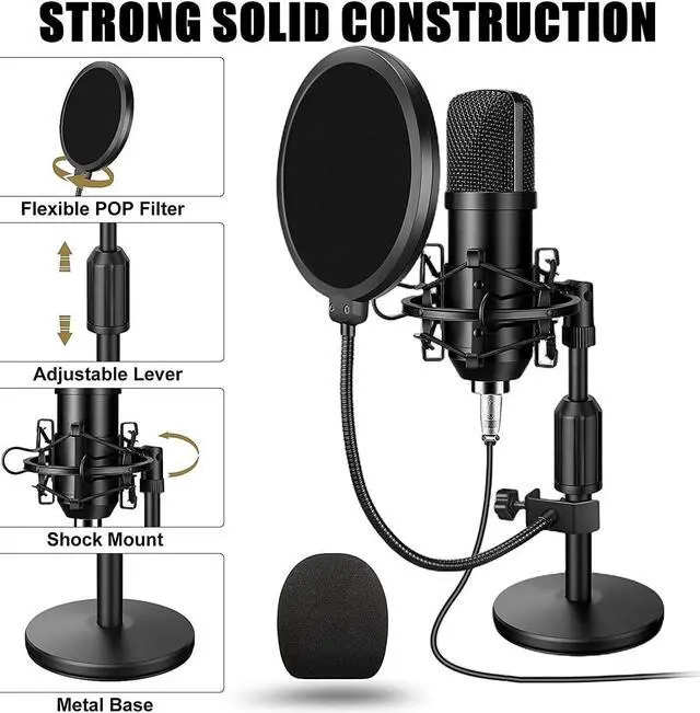 Alt view image 4 of 7 - Podcast Equipment Bundle, 48V Condenser Microphone Bundle with M300 Voice Changer, Podcast Microphone Recording Studio Package for Podcasting Live Streaming Singing PC Mobile TikTok YouTube