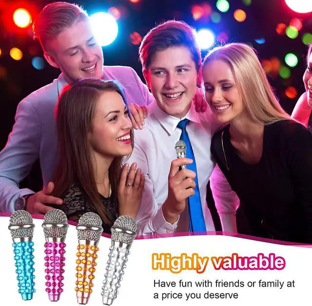 Alt view image 6 of 7 - 4Pcs Mini Microphone Tiny Microphone Mini Mic for Recording Voice and Singing on iPhone, Android Smartphones or Tablet, Portable Mini Karaoke Microphone