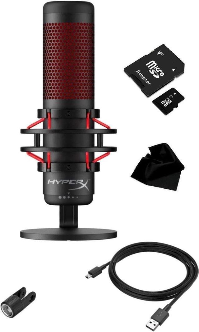 HyperX QuadCast Wired USB Electret Condenser Microphone in Black and Red