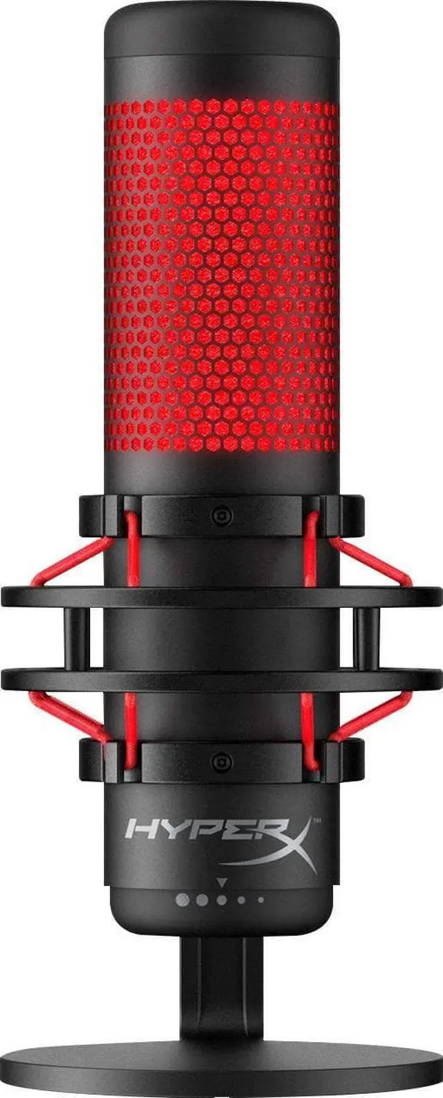 Alt view image 4 of 7 - Newest HyperX - QuadCast USB Multi-Pattern Electret Condenser Microphone | 2020 Edition | for PS4, PC and Mac | Pop Filter | Anti-Vibration Shock Mount | | Red - Black | with KWALICABLE Bundle