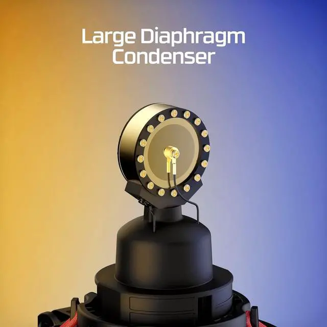 Alt view image 4 of 7 - HyperX ProCast Microphone  Large Diaphragm Condenser Mic, XLR Connection