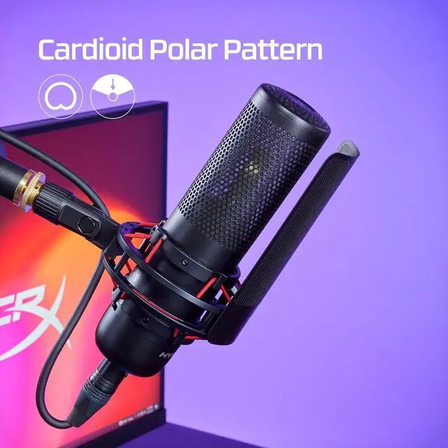 Alt view image 2 of 7 - HyperX ProCast Microphone  Large Diaphragm Condenser Mic, XLR Connection