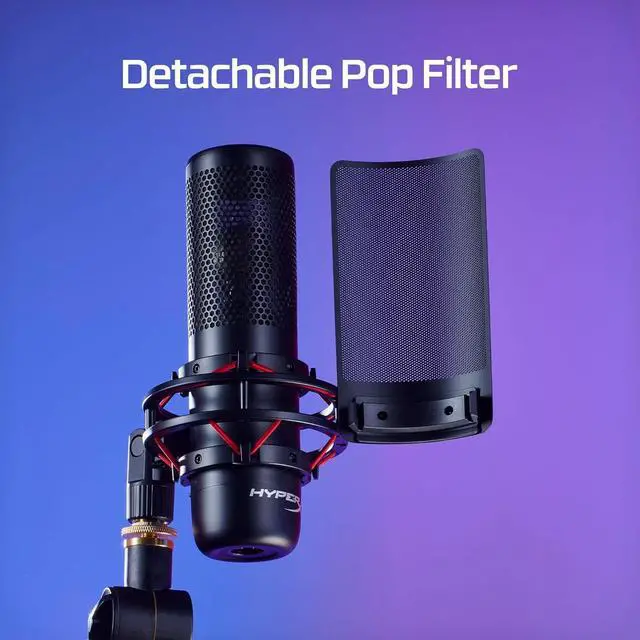 Alt view image 5 of 7 - HyperX ProCast Microphone  Large Diaphragm Condenser Mic, XLR Connection
