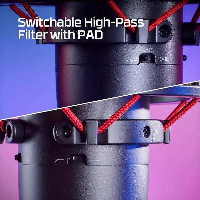 Alt view image 7 of 7 - HyperX ProCast Microphone  Large Diaphragm Condenser Mic, XLR Connection