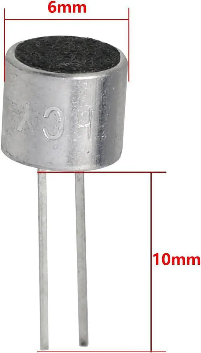 Alt view image 2 of 6 - 6050P Electret Microphone Pickup 20PCS 6x5 mm Through Hole Mini Electret Microphone Condenser Pickups, 6050 PCB Pins Condenser Electronic Components, Electret Microphone Inserts