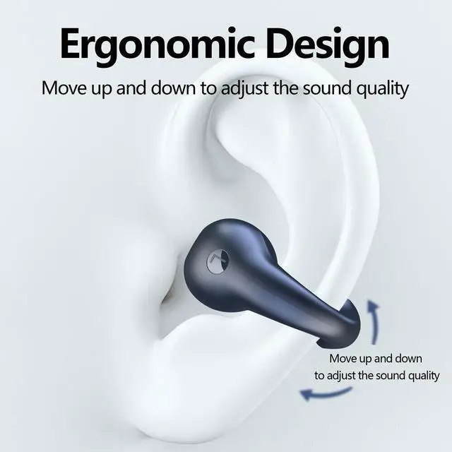 Alt view image 5 of 7 - Bluetooth 5.3 Wireless Earbuds Ear Clip Bone Conduction Headphones Sport Headset