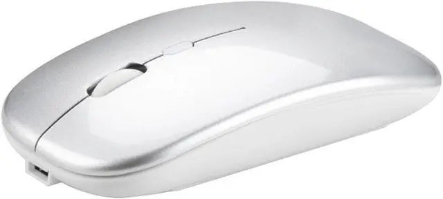 Alt view image 6 of 7 - JSHIX Mouse Bluetooth Wireless mouse, supports wired connection, rechargeable, Bluetooth support, wireless wired connection, Multifunctional mouse,three-in-one Support laptop, Mac,ipad,ipadProSilver