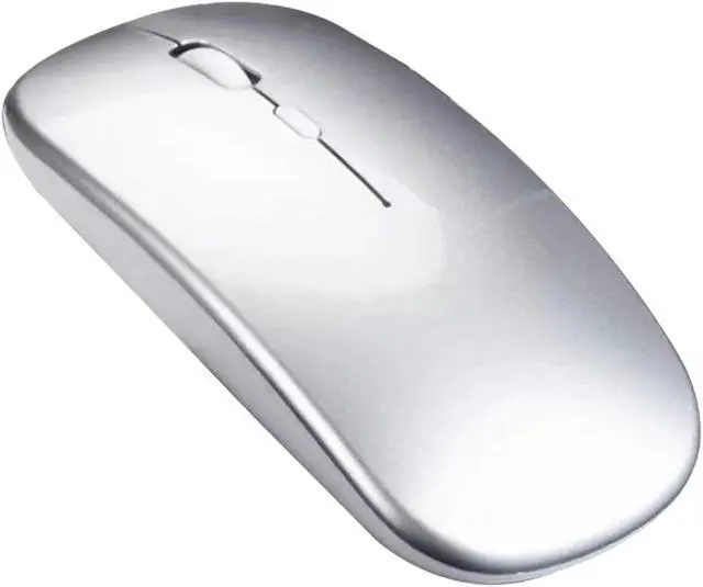 Alt view image 7 of 7 - JSHIX Mouse Bluetooth Wireless mouse, supports wired connection, rechargeable, Bluetooth support, wireless wired connection, Multifunctional mouse,three-in-one Support laptop, Mac,ipad,ipadProSilver