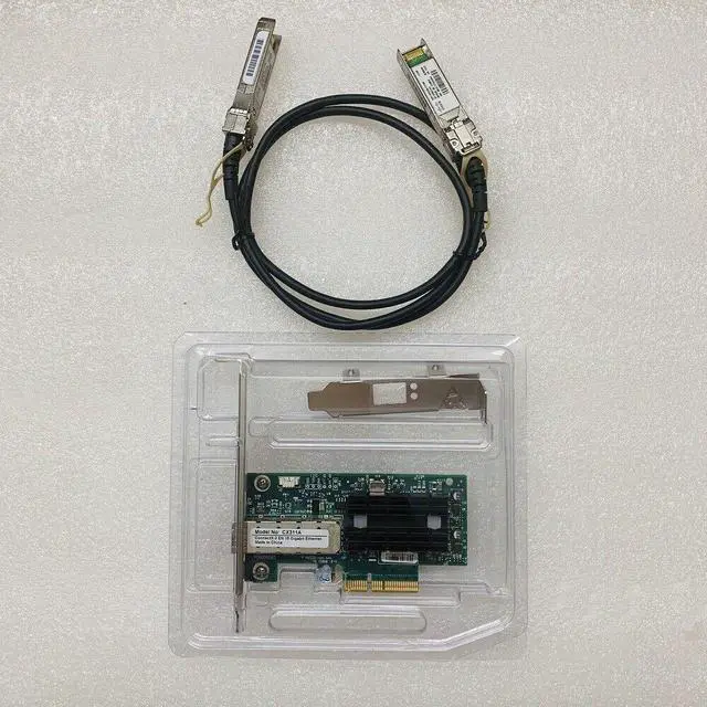 Alt view image 2 of 6 - 2x Mellanox MCX311A-XCAT CX311A ConnectX-3 EN Network Card 2PCS SFP + Cable