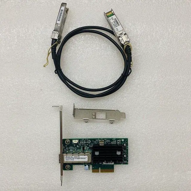 Alt view image 4 of 6 - 2x Mellanox MCX311A-XCAT CX311A ConnectX-3 EN Network Card 2PCS SFP + Cable