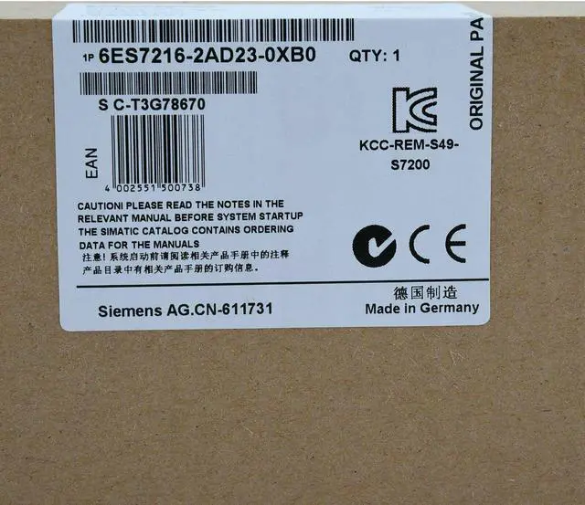 Alt view image 3 of 5 - 1 PC New Siemens 6ES7 216-2AD23-0XB0 6ES7216-2AD23-0XB0 PLC Module In Box