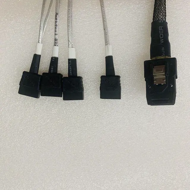 Alt view image 4 of 5 - 80cm Mini SAS 36P SFF-8087 To 4 X SATA 7 Pin Target Hard Disk Data Reverse Cable