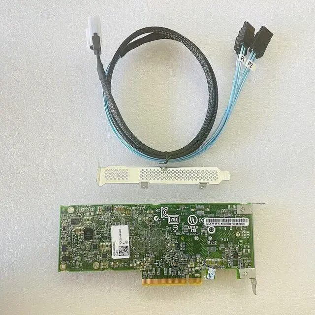 Alt view image 3 of 4 - Adaptec ASR-8405 12Gb/s SAS RAID Controller Card + 8643 SATA cable From