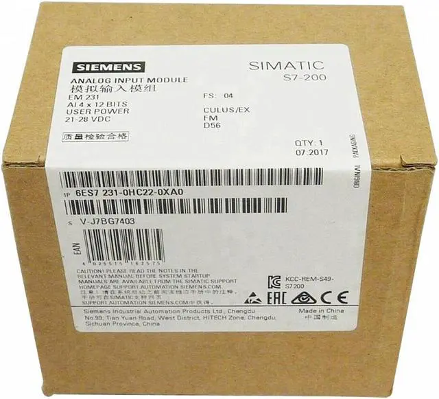 Main image of New In Box SIEMENS 6ES7 231-0HC22-0XA0 6ES7231-0HC22-0XA0 Analog Input Module