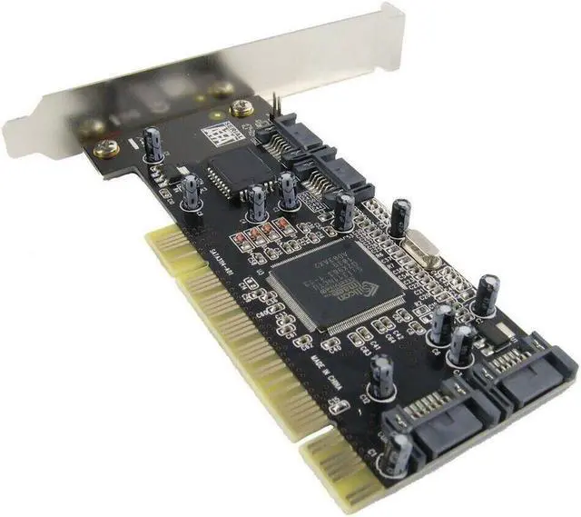 Alt view image 3 of 5 - PCI To SATA Controller Adapter Card Converter Addon