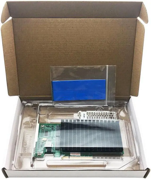 Main image of UNICACA ANM22PE08 NVMe Controller PCIe to M.2 Dualport SSD Adapter with headsink