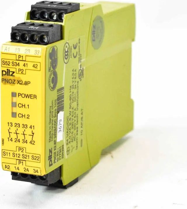Main image of New Sealed Pilz PNOZ X2.8P Safety Relay 777301 24VACDC 3N/O 1N/C Screw Terminal