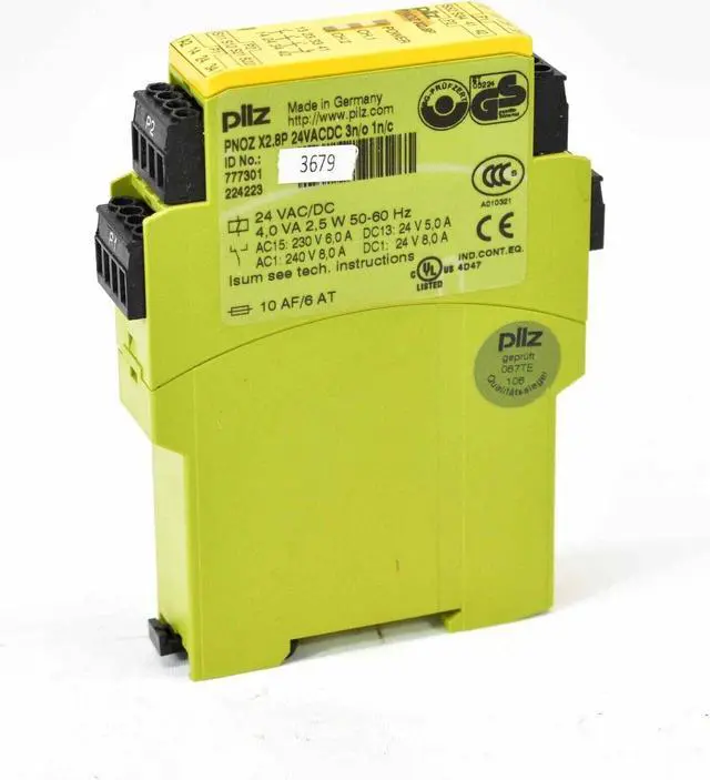 Alt view image 4 of 4 - New Sealed Pilz PNOZ X2.8P Safety Relay 777301 24VACDC 3N/O 1N/C Screw Terminal