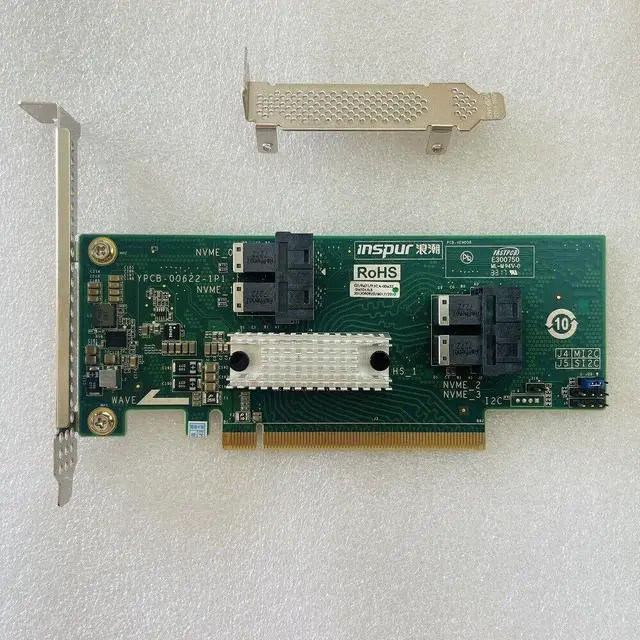 Alt view image 2 of 4 - Inspur YZCA-00622-101 YPCB-00622-1P1 12Gb/s NVME U.2-Controller channel card