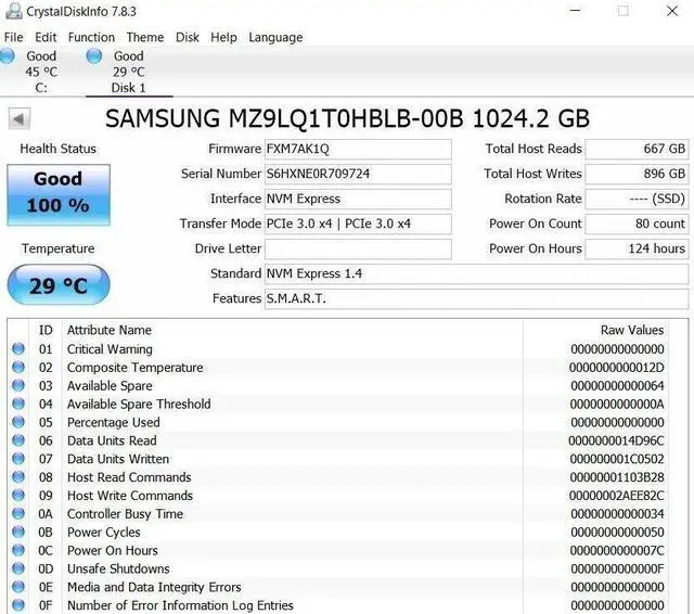 Alt view image 4 of 4 - PM991 M.2 2230 1TB SSD NVMe PCIe Gen3 x4 Surface Pro ROG Storage Drive 1024GB