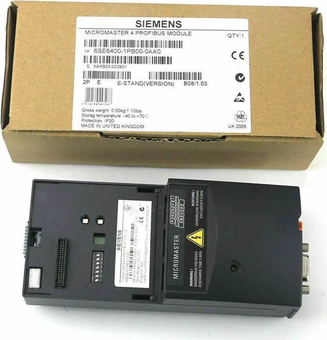 Main image of SIEMENS NEW 6SE6400-1PB00-0AA0 6SE6 400-1PB00-0AA0 MICROMASTER 4 PROFIBUS MODULE
