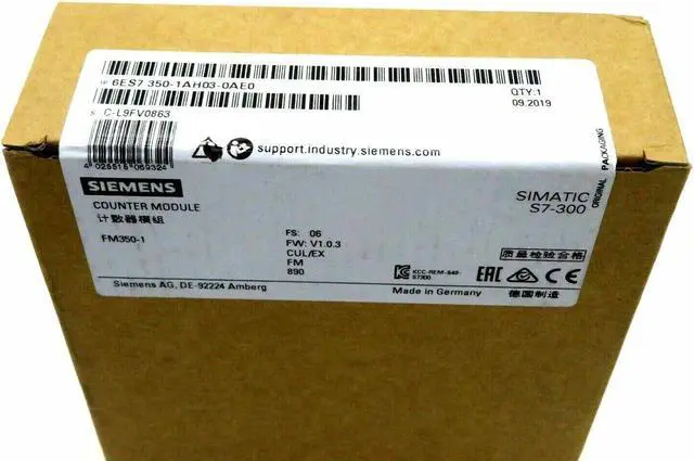 Main image of 1PCS Unopened New In Box Siemens 6ES7350-1AH03-0AE0 6ES7 350-1AH03-0AE0