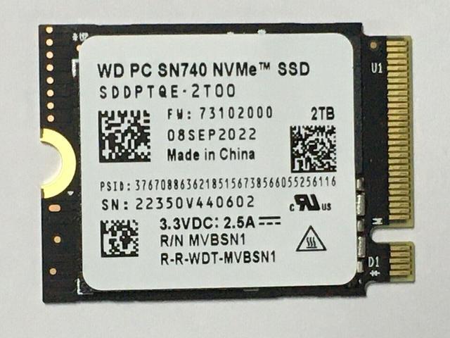 SN740 NVMe 2TB SSD M.2 2230 steam deck - PCパーツ